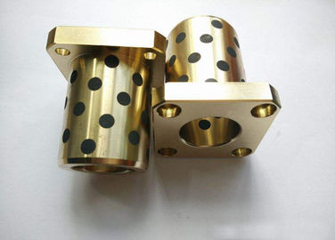 Solid Lubricant Plugs หล่อทองแดงเมตริกแบริ่งบรอนซ์แขนกับแปลน